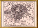 Vintage city Map of Berlin, black & white