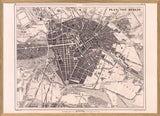 Vintage city Map of Berlin, black & white