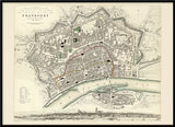 Vintage city Map of Frankfurt am Main