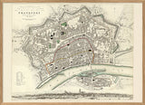 Vintage city Map of Frankfurt am Main