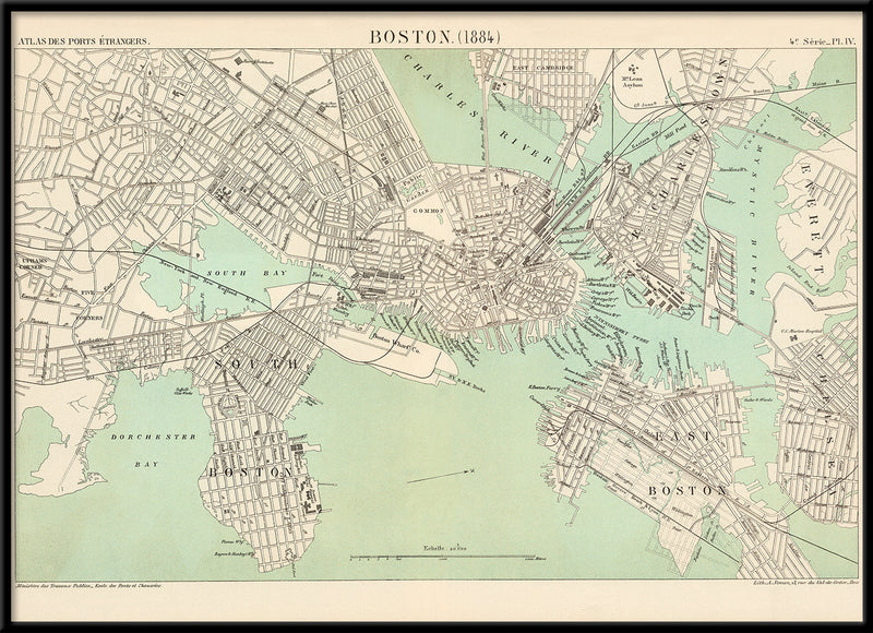 Map of Boston, 1884