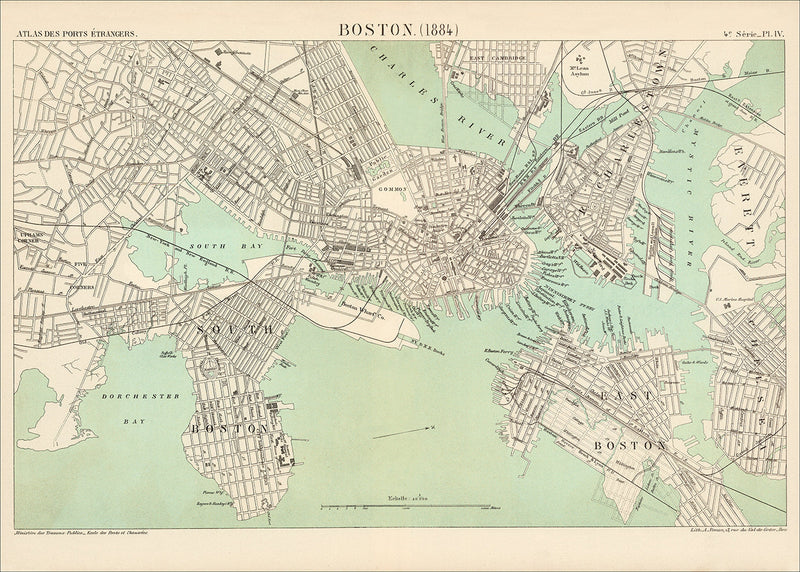 Map of Boston, 1884