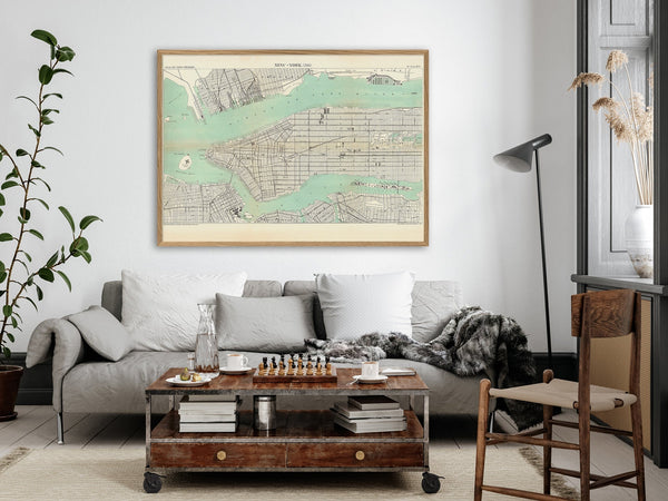 Map of New York City, 1886