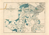 Vintage Map of Boston