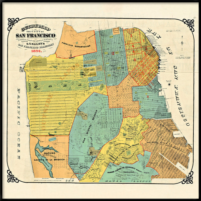 Vintage City Map of San Francisco