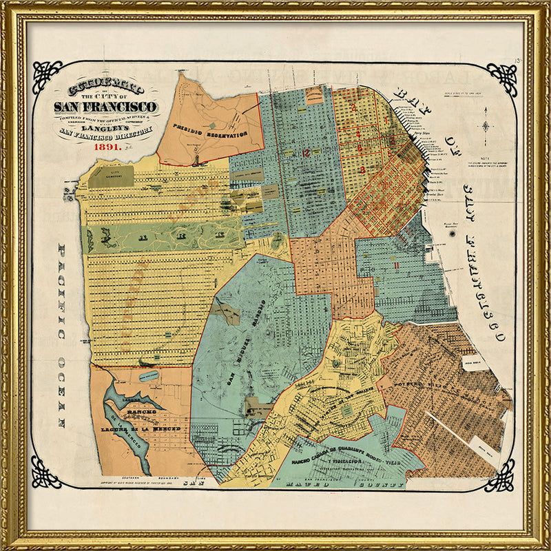 Vintage City Map of San Francisco