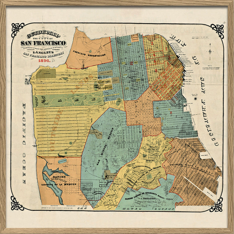 Vintage City Map of San Francisco