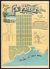 Vintage City Map of La Presa, San Diego County