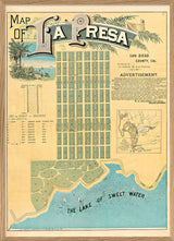 Vintage City Map of La Presa, San Diego County