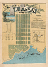 Vintage City Map of La Presa, San Diego County