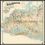 Vintage map of Long Island #1