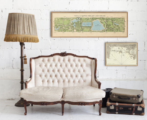 Vintage Nautical Chart of Casco Bay