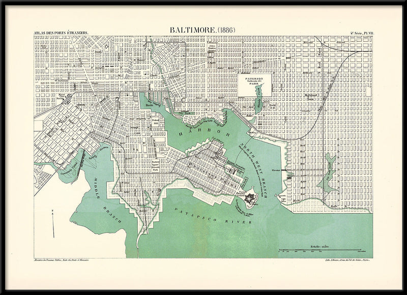 Map of Baltimore, 1886