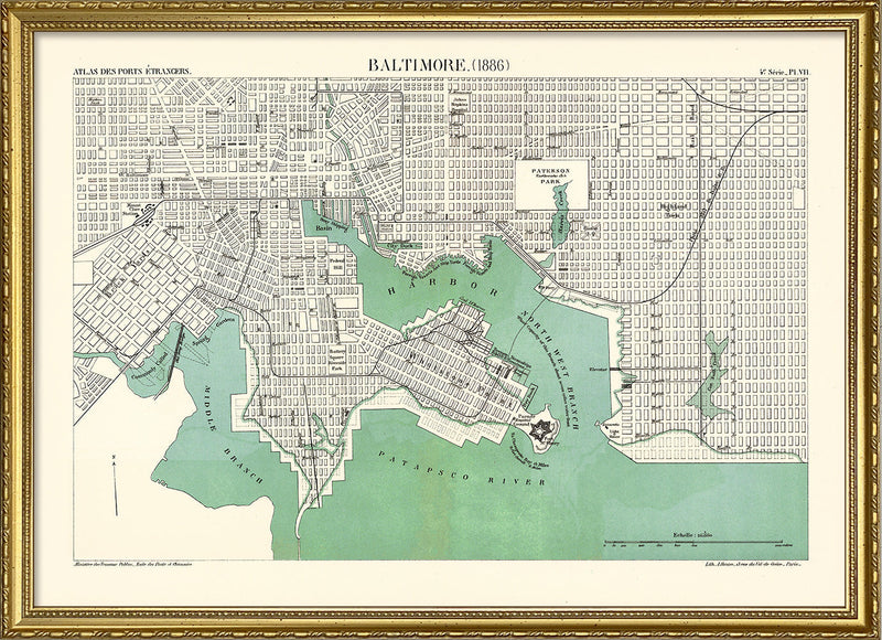 Map of Baltimore, 1886