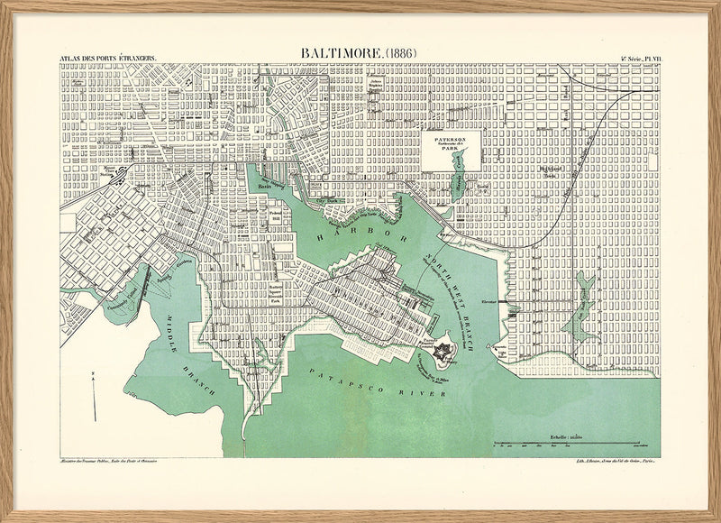 Map of Baltimore, 1886