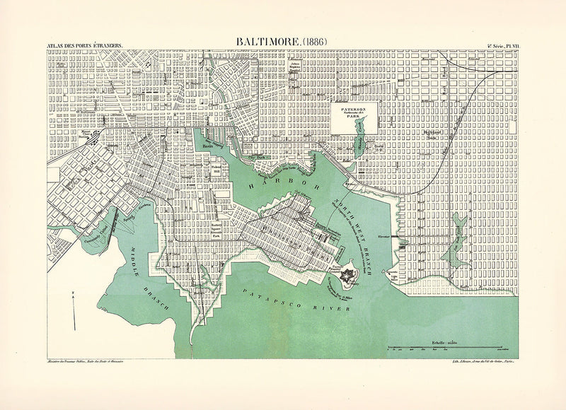Map of Baltimore, 1886