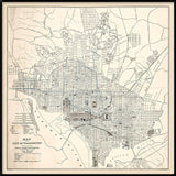 Vintage city map of Washington, DC