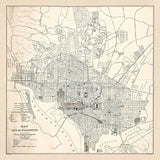 Vintage city map of Washington, DC