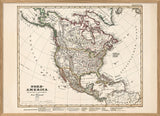 Vintage Map of North America
