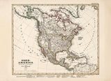 Vintage Map of North America