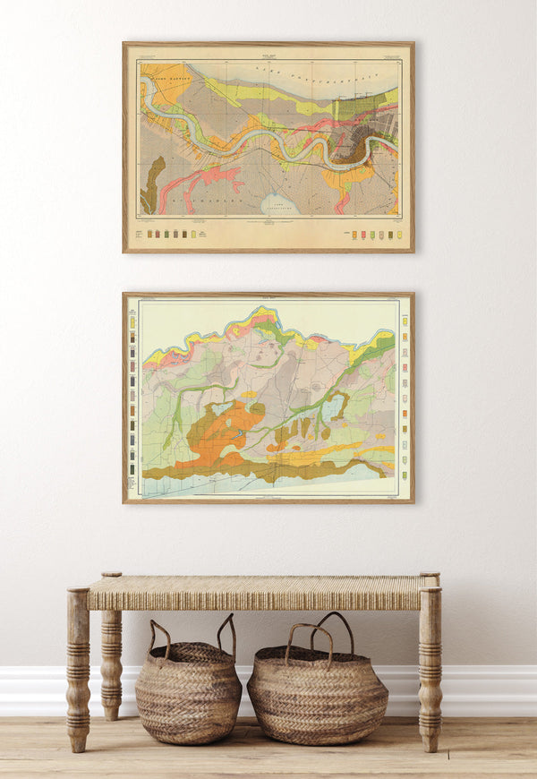 Vintage Geological map of Paris, Texas