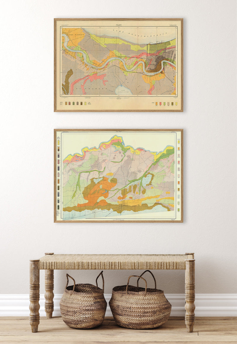 Vintage Geological map of Paris, Texas