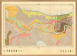 Vintage Geological map of New Orleans and the Mississippi
