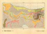 Vintage Geological map of New Orleans and the Mississippi