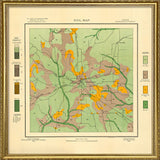 Vintage geological map of Jacksonville, Texas