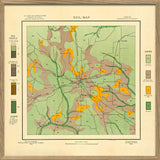 Vintage geological map of Jacksonville, Texas