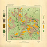 Vintage geological map of Jacksonville, Texas
