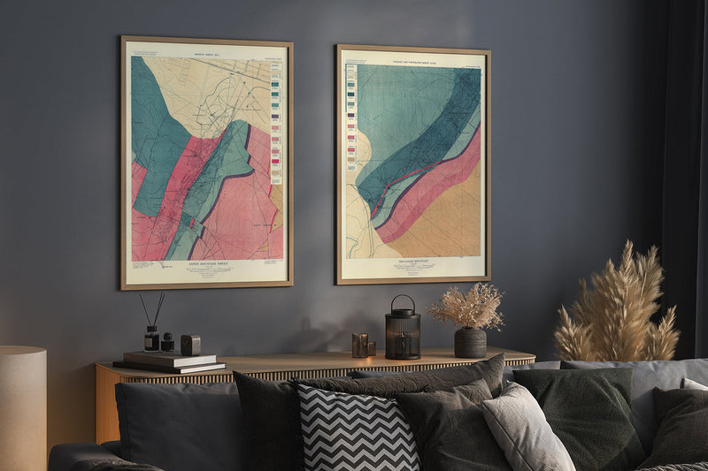 Vintage Geological map of Smuggler Mountain