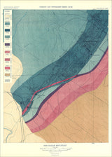 Vintage Geological map of Smuggler Mountain
