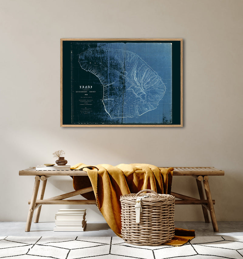 Vintage map of Lanai, Hawaii