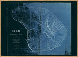 Vintage map of Lanai, Hawaii