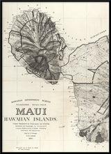 Vintage map of Maui, Hawaii #1