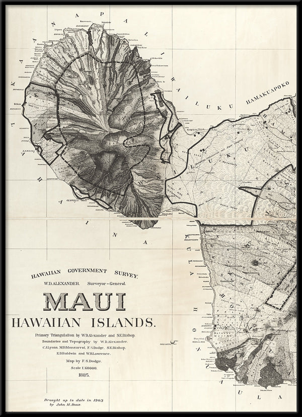 Vintage map of Maui, Hawaii #1