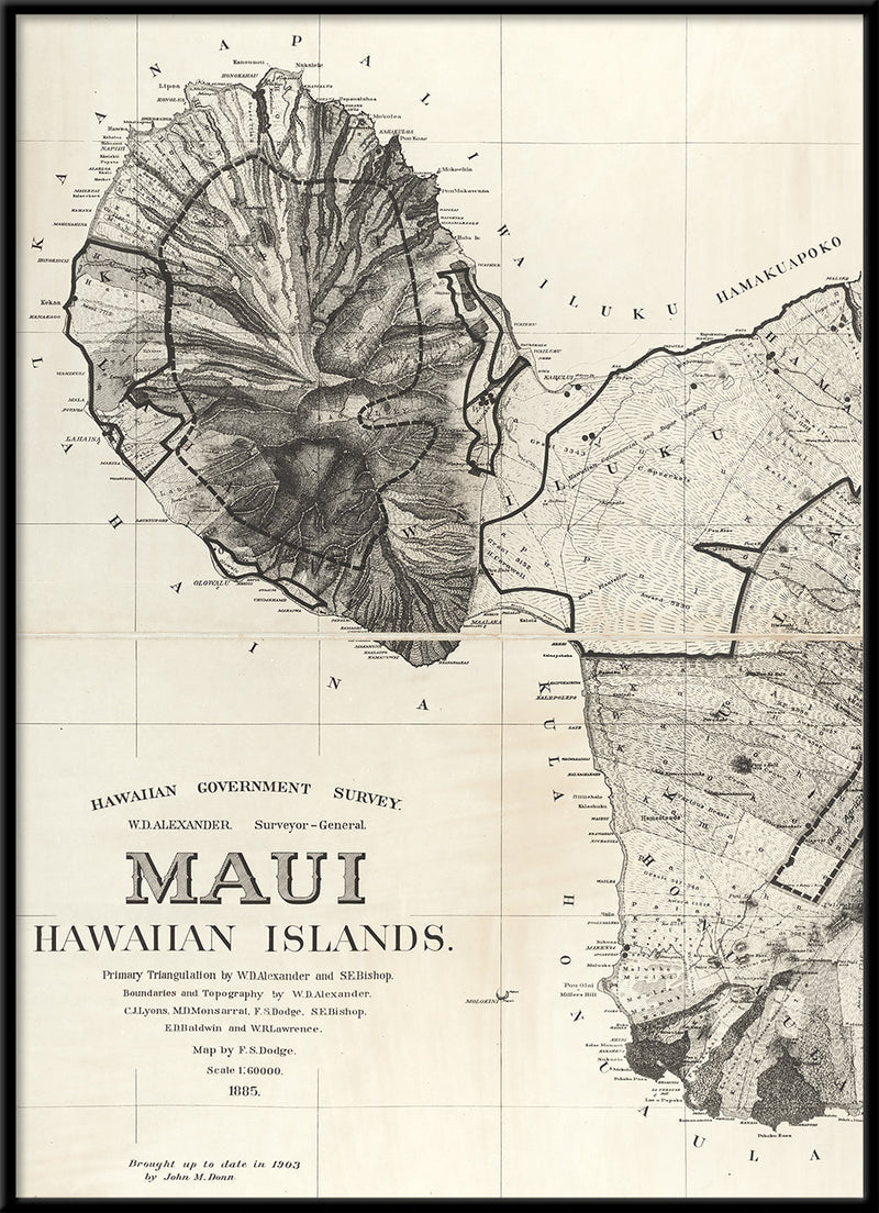Vintage map of Maui, Hawaii #1