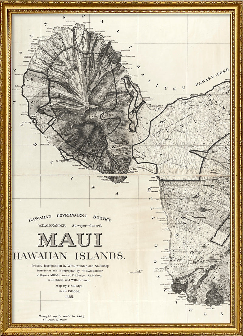 Vintage map of Maui, Hawaii #1