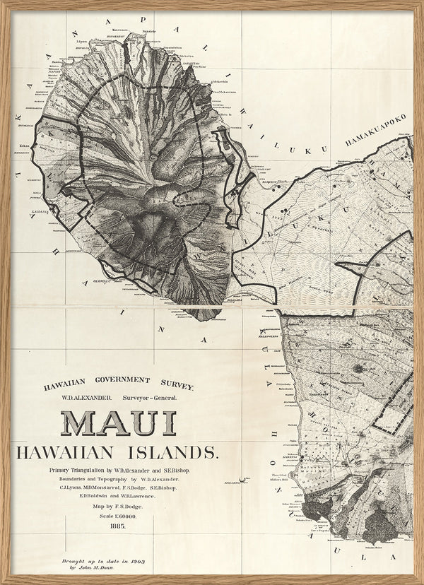 Vintage map of Maui, Hawaii #1
