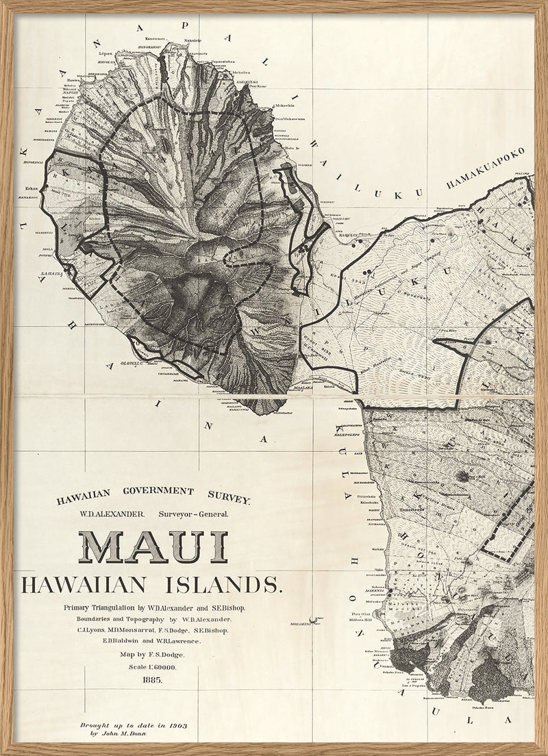 Vintage map of Maui, Hawaii #1