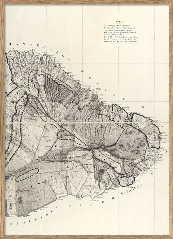 Vintage map of Maui, Hawaii #2
