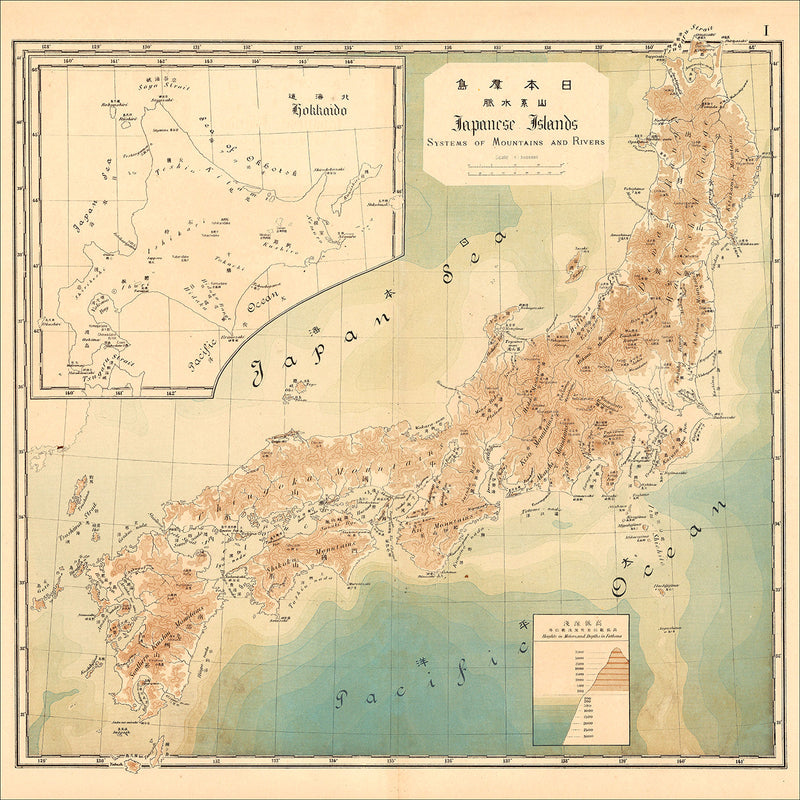 Vintage Atlas Map of Japan