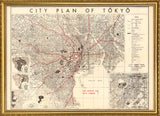 Vintage city map of Tokyo