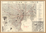 Vintage city map of Tokyo