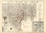 Vintage city map of Tokyo