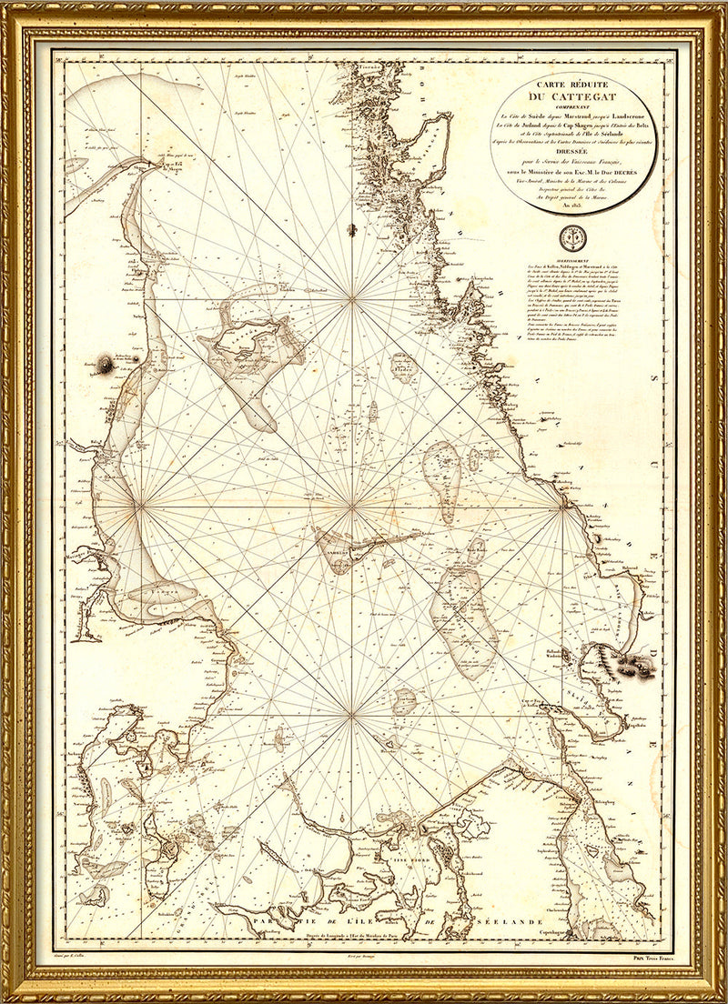 Carte Reduite Du Cattegat – Vintage Nautical Chart of Kattegat