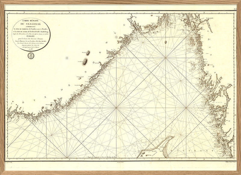 Carte Reduite Du Skagerak – Vintage Nautical Chart of Skagerak