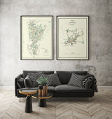 Vintage City Map of Aakirkeby, Bornholm