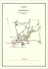 Vintage City Map of Aakirkeby, Bornholm